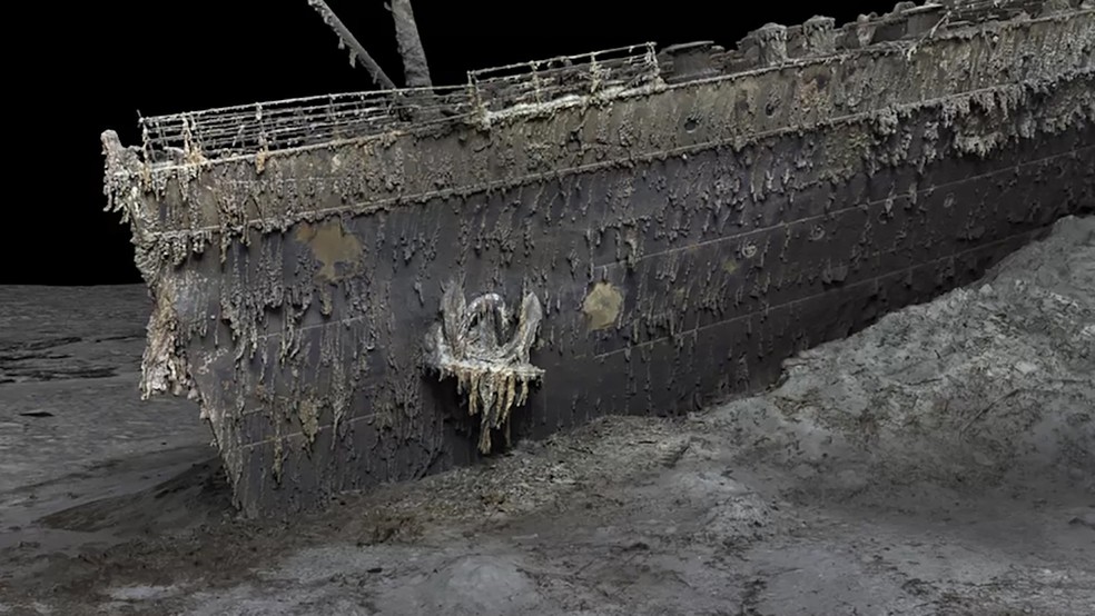 Novas imagens em 3D do Titanic mostram detalhes do navio jamais vistos — Foto: Atlantic Productions / Magellan / Reprodução