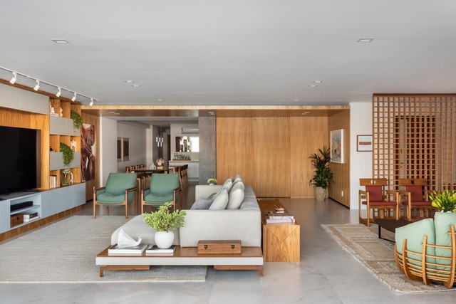 Projeto integra apartamento para aproveitar ao máximo a vista do mar