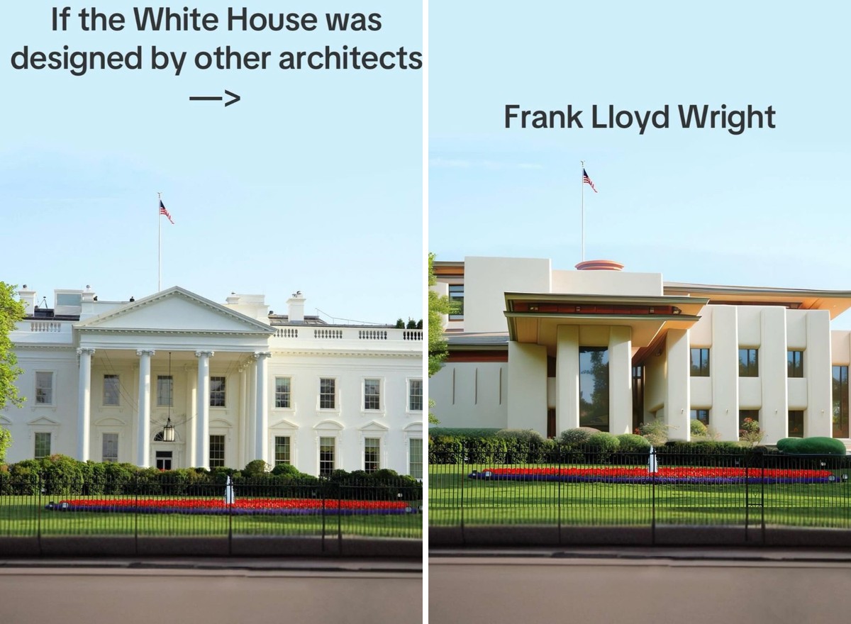 Artificial intelligence recreates the US White House as designed by famous architects |  Architecture