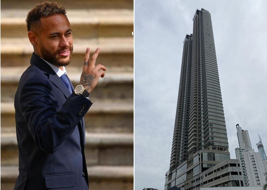Após três anos, o jogador Neymar recebe as chaves de apartamento considerado um dos mais altos do mundo