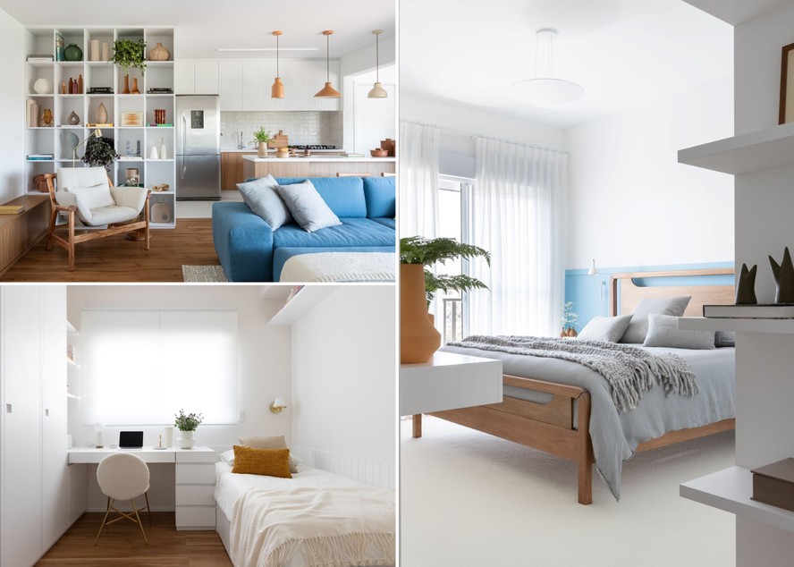 Decoração para apartamento pequeno com dois quartos: 75 ideias simples ...