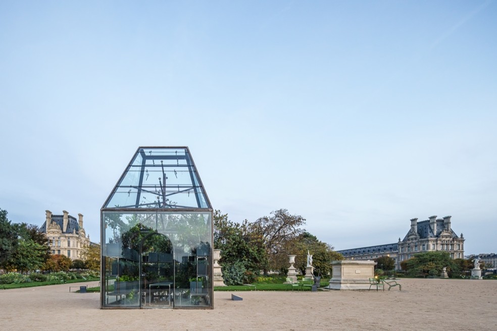 O Pavilhão Verde da Art Basel Paris encontra-se no Jardin des Tuileries — Foto: Divulgação