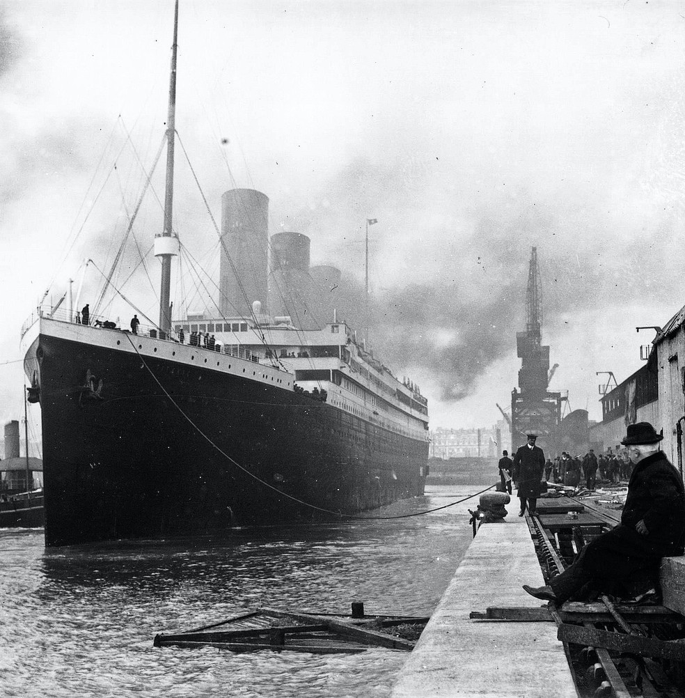 O Titanic afundou em 1912 e levou com ele uma carga comercial valiosa e muitos pertences pessoais  — Foto: Wikipedia / Autor desconhecido / Creative Commons