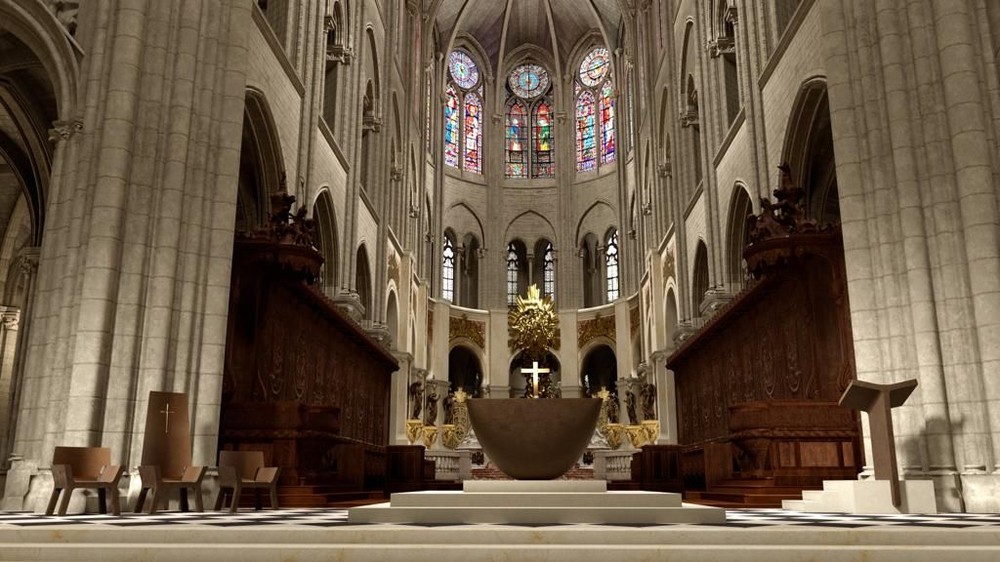Interior Da Catedral De Notre Dame Tera Moveis E Objetos Assinados Por Guillaume Bardet Veja As Imagens2 