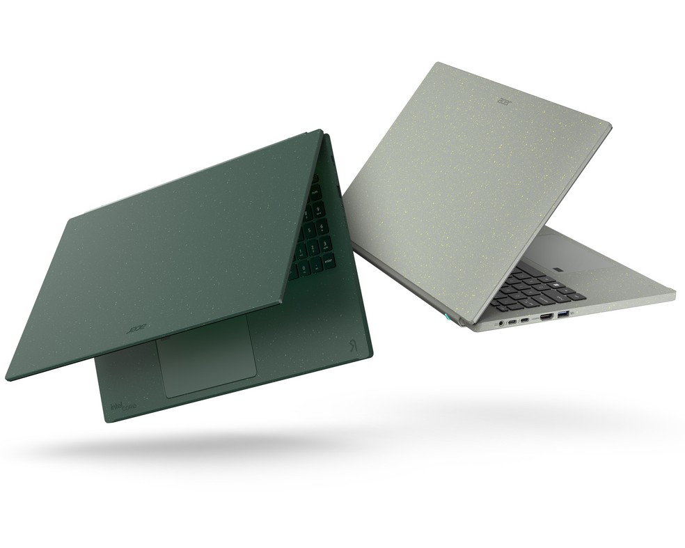 O notebook Aspire Vero é o primeiro produto da empresa a adotar um enfoque de sustentabilidade baseado na plataforma Earthion — Foto: Divulgação / Asus