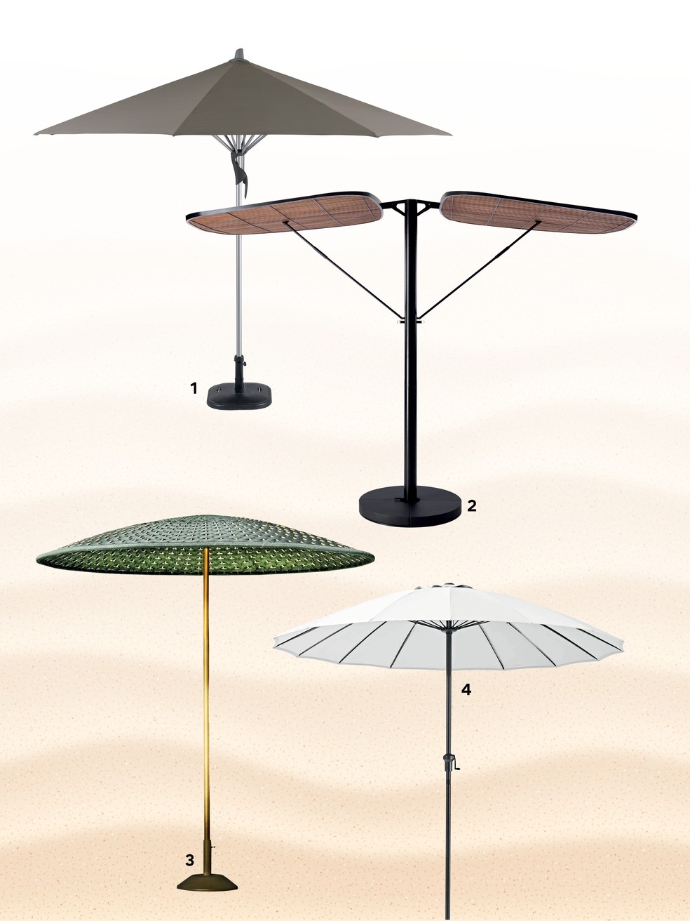 Ombrelones: invista na peça para trazer sombra e conforto à área externa — Foto: Divulgação/Arte sobre foto Getty Image