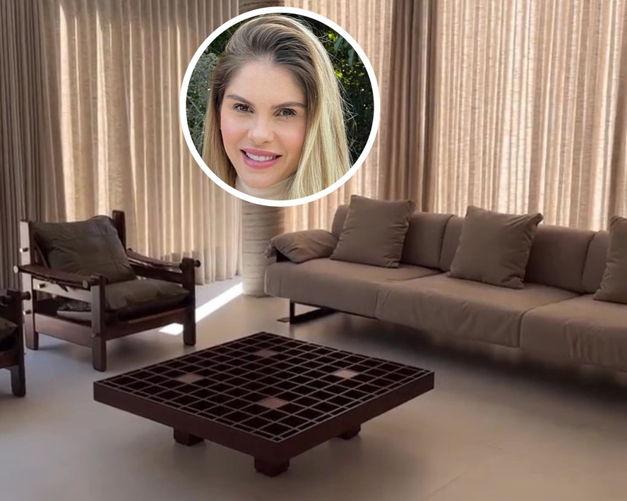 Bárbara Evans mostra novos móveis da sua sala de estar