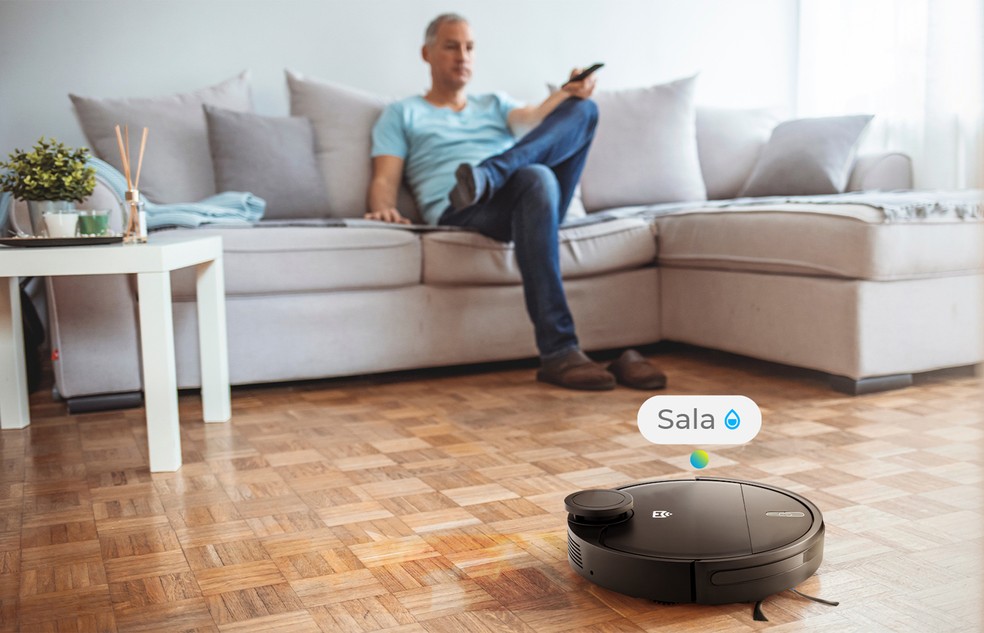 O Smart Robô Aspirador Wi-Fi Laser pode facilitar ainda mais a rotina e limpeza doméstica — Foto: Divulgação