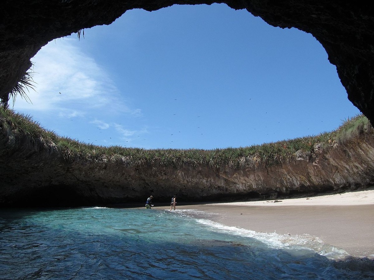 Una playa en México, visible solo desde arriba, sorprende a los internautas con su belleza natural |  Viaje
