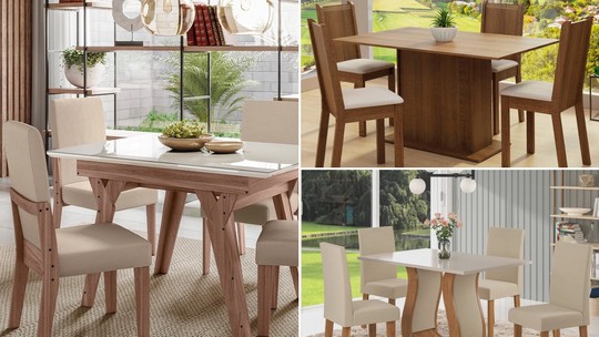 Mesa de quatro cadeiras para sala de jantar: confira algumas opções de conjuntos!