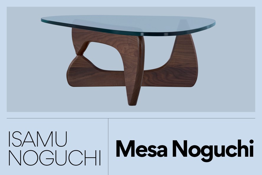 A mesa Noguchi foi criada pelo designer nipo-americano Isamu Noguchi quando ele estava em um campo de concentração durante a Segunda Guerra Mundial