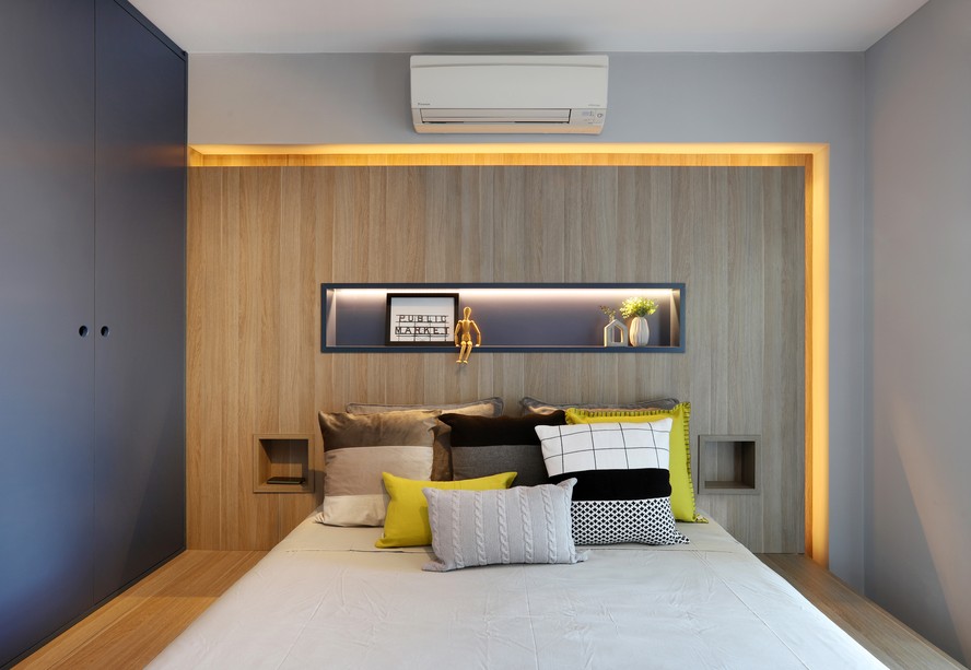 A luz artificial, especialmente no quarto, pode ter impacto direto sobre o sono dos moradores. Projeto de Thais Helena