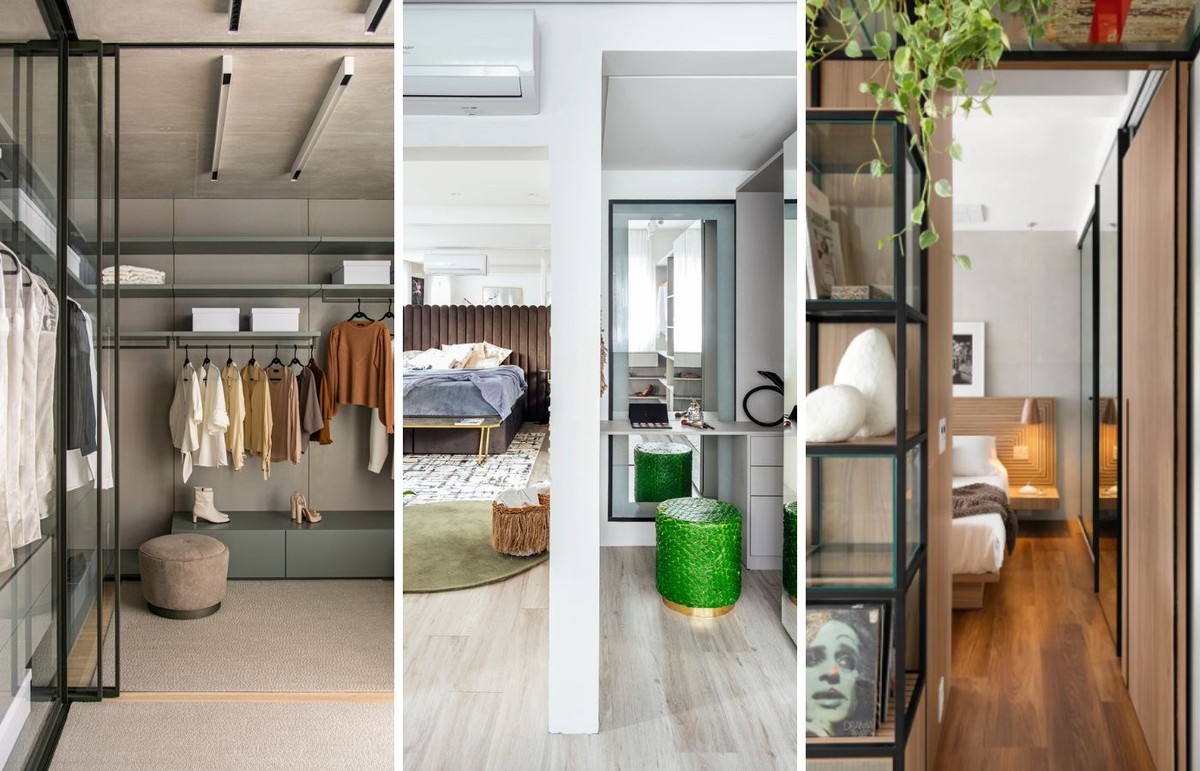 Suíte com closet: veja fotos e se inspire em ideias para fazer em casa