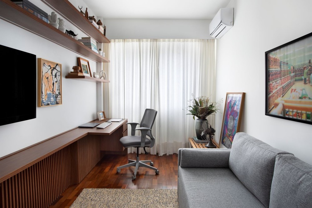 Quarto com home office: como decorar + 63 inspirações leves e atemporais