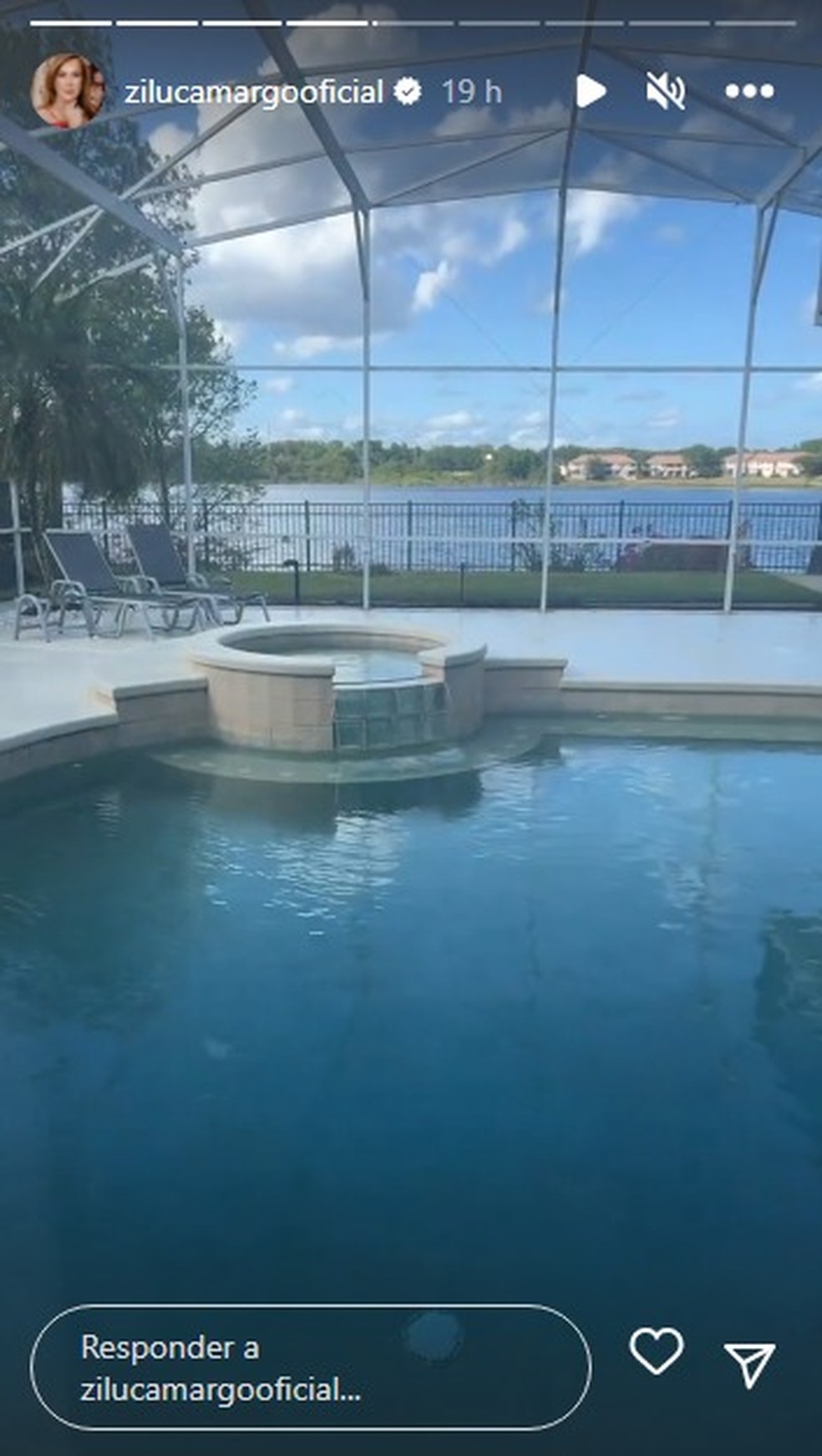 Área externa da mansão de Zilu Camargo em Orlando, na Flórida, EUA — Foto: Instagram / Reprodução