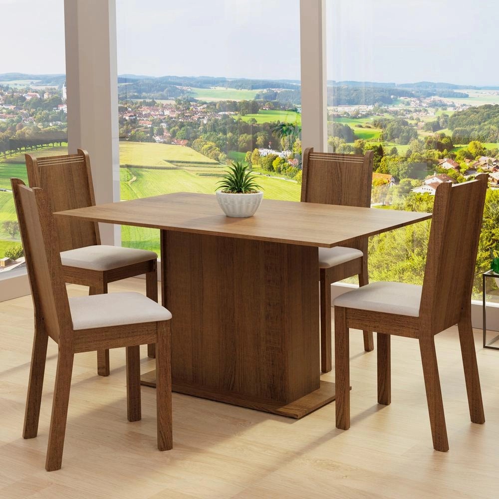 Mesa de quatro cadeiras para sala de jantar: confira opções de conjuntos!