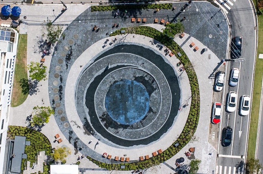 Praça do Forte São Luís, no centro de Florianópolis, em Santa Catarina