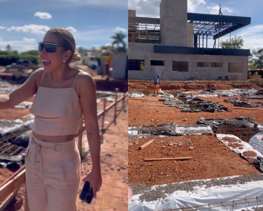 Natália Toscano, esposa de Zé Neto, visita obra de novo rancho da ...