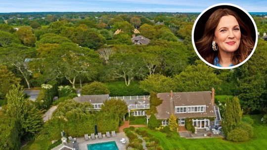 Drew Barrymore coloca à venda mansão de veraneio nos Hamptons por mais de R$ 40 milhões