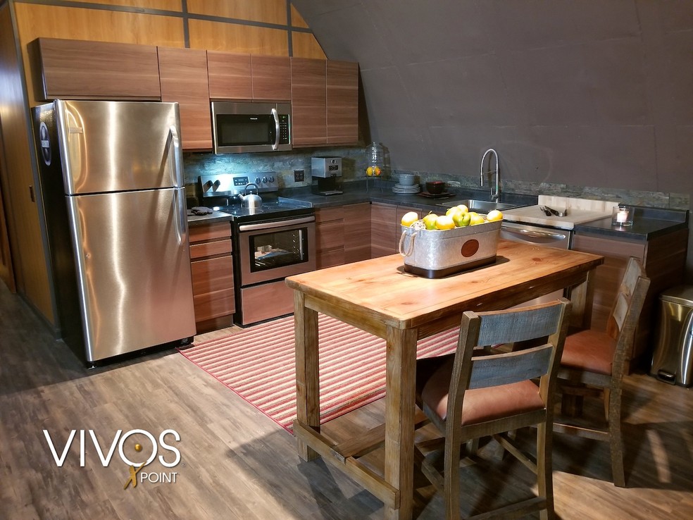 A cozinha de um dos abrigos — Foto: Terravivos.com / Reprodução