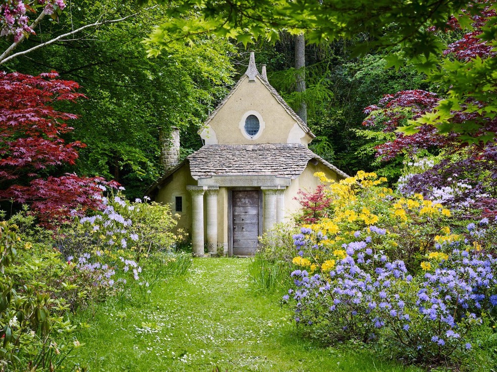 O Santuário do rei Charles tem acesso restrito para poucas pessoas — Foto: Highgrove Gardens / Reprodução