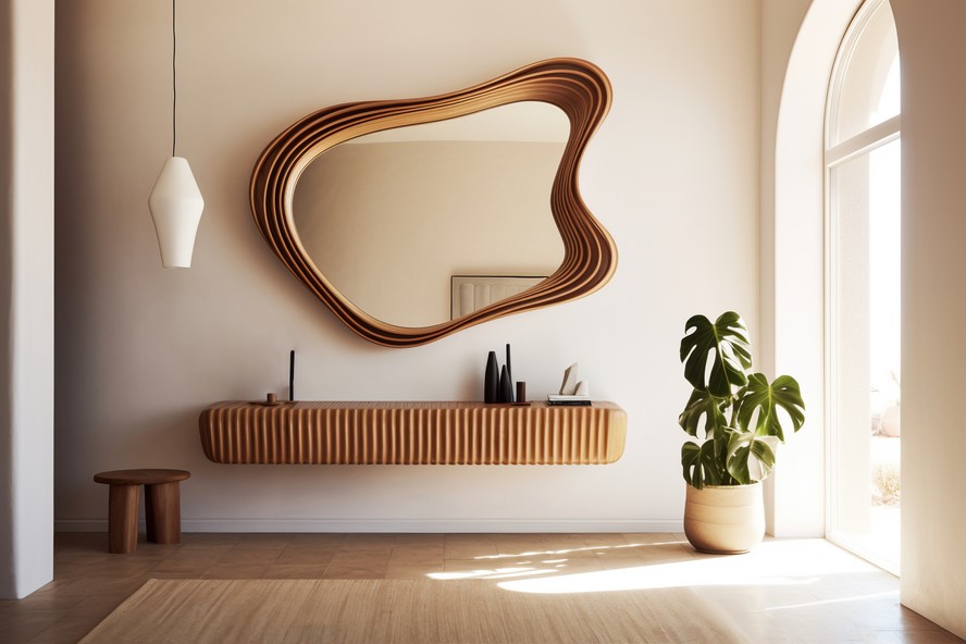 Espelho orgânico: 6 modelos de formas fluidas para uma decoração ...