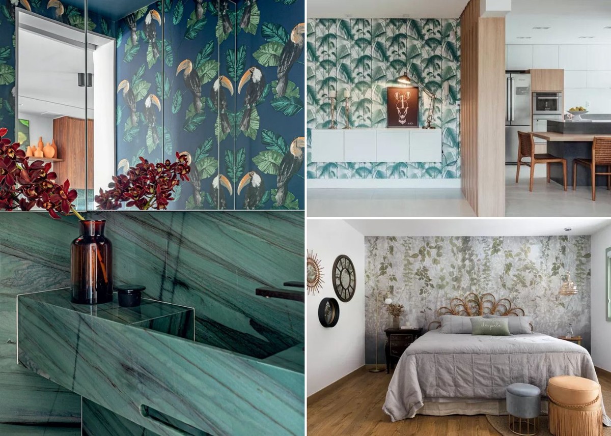 Papel de parede: 25 ideias para decorar ambientes, do hall ao quarto