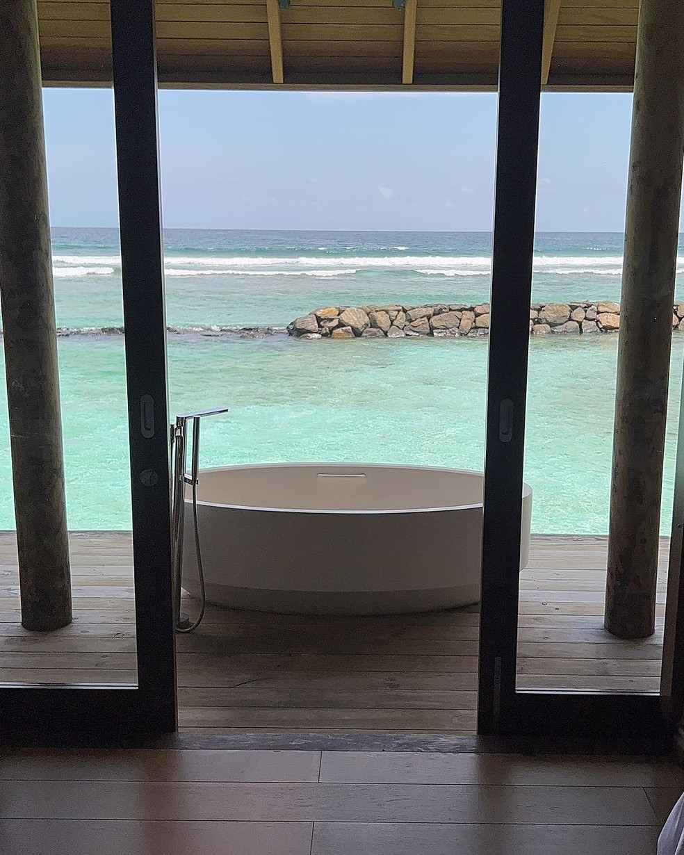 Spa do hotel Kuda Villingili Maldives, nas Maldivas — Foto: Instagram / Reprodução