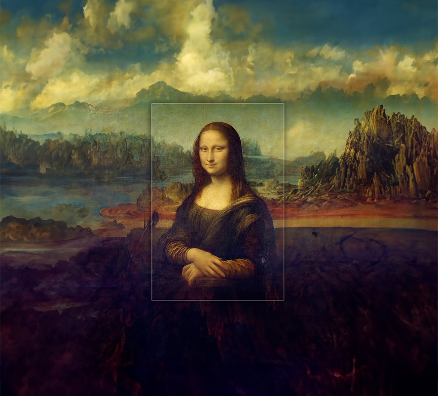 A 'Mona Lisa', de Leonardo Da Vinci, ganhou uma paisagem pitoresca de fundo