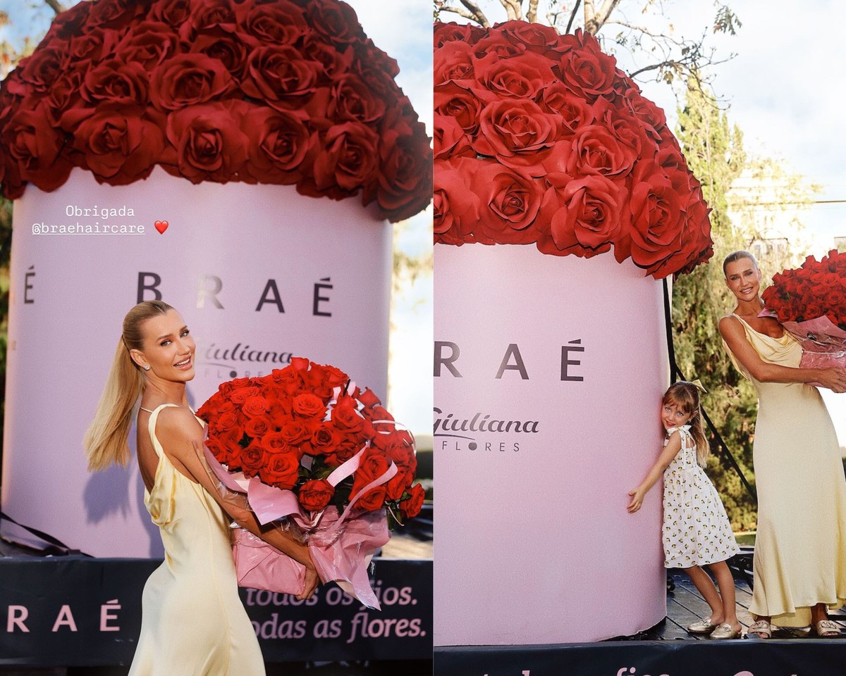 Ana Paula Siebert ganha caminhão de flores e brinca: 'Roberto ficou ...
