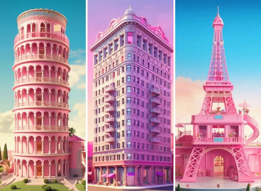 Confira marcos arquitetônicos que foram recriados por uma ferramenta de inteligência artificial como a casa da Barbie