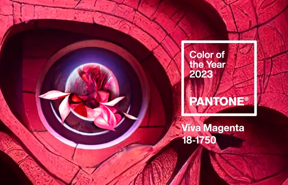Viva Magenta é a Cor do Ano 2023 da Pantone — Foto: Pantone / Reprodução