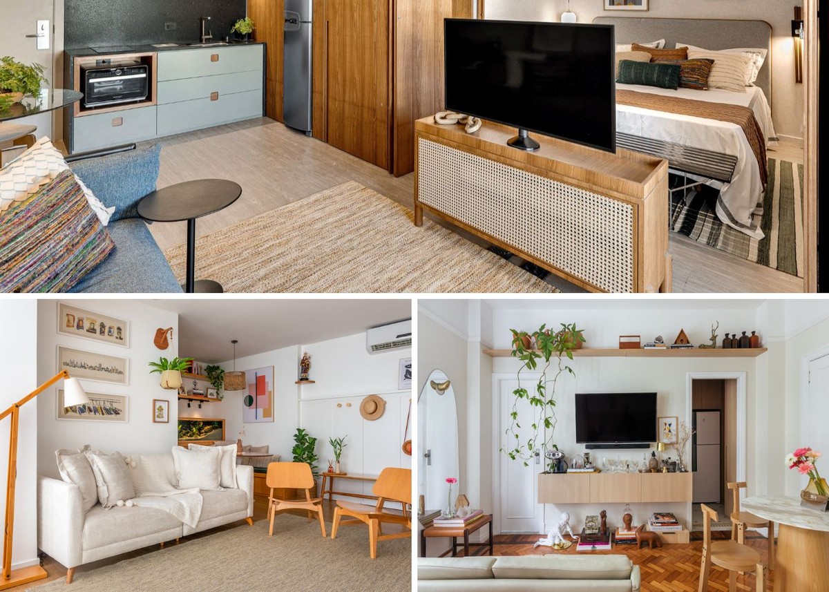 Decoração simples e barata de sala de apartamento pequeno: 50 boas ideias!