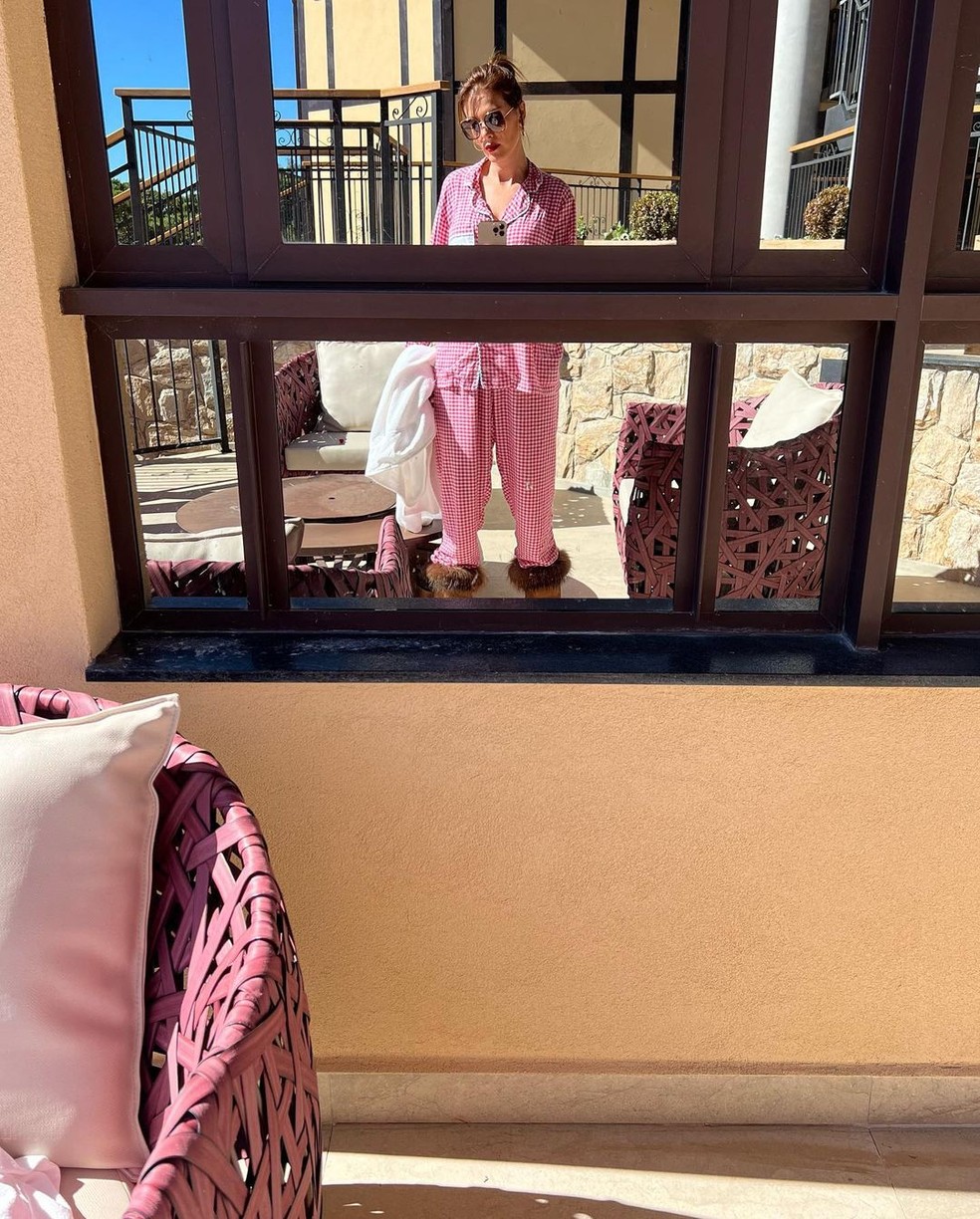 Ana Hickmann em hotel em Monte Vede — Foto: Reprodução/Instagram