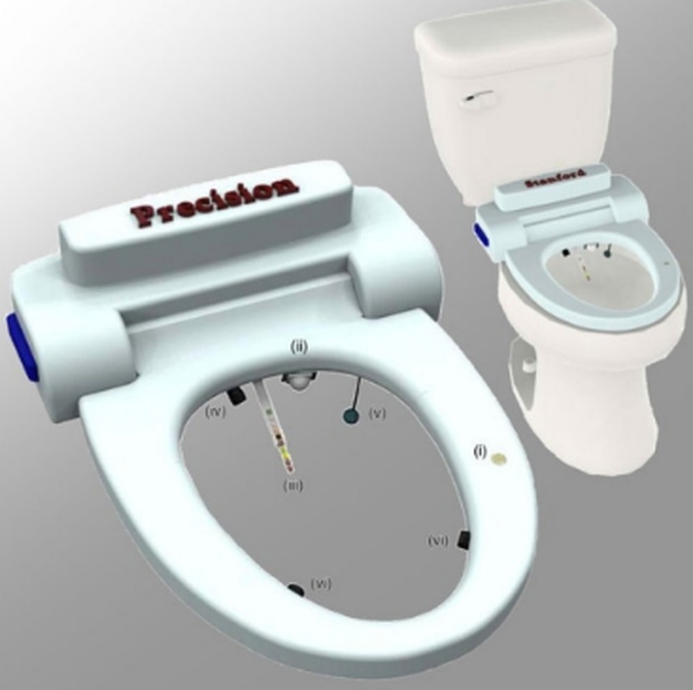 Modelo 3D da tecnologia que os usuários podem inserir em seus banheiro sem grandes reformas ou complicações — Foto: Reprodução / Stanford Medicine Radiology 