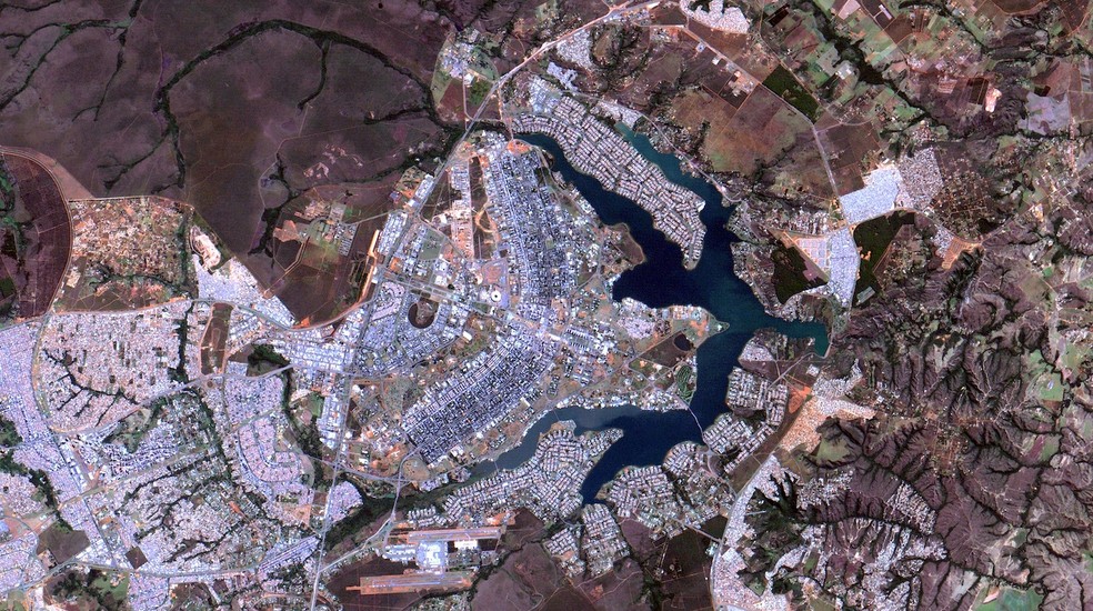 Imagem de Braslia capturada pelo satlite brasileiro CBERS4  Foto: Flickr/Coordenao-Geral de Observao da Terra/INPE/Creative Commons