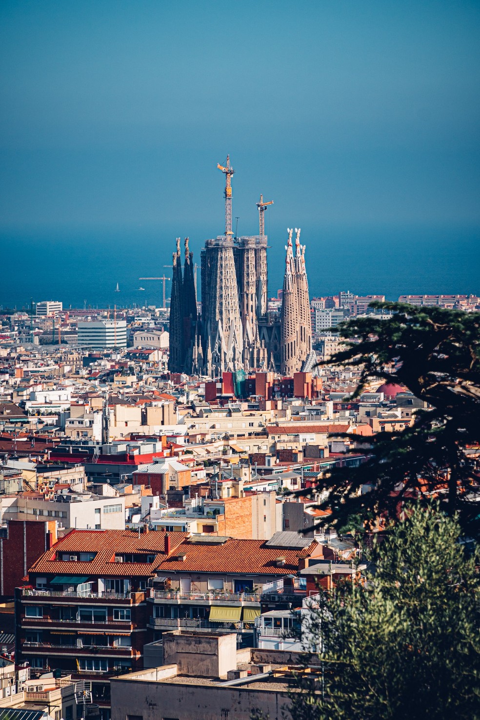 A Basílica da Sagrada Família se destaca no horizonte da cidade de Barcelona — Foto: Pexels / James Heming / Creative Commons