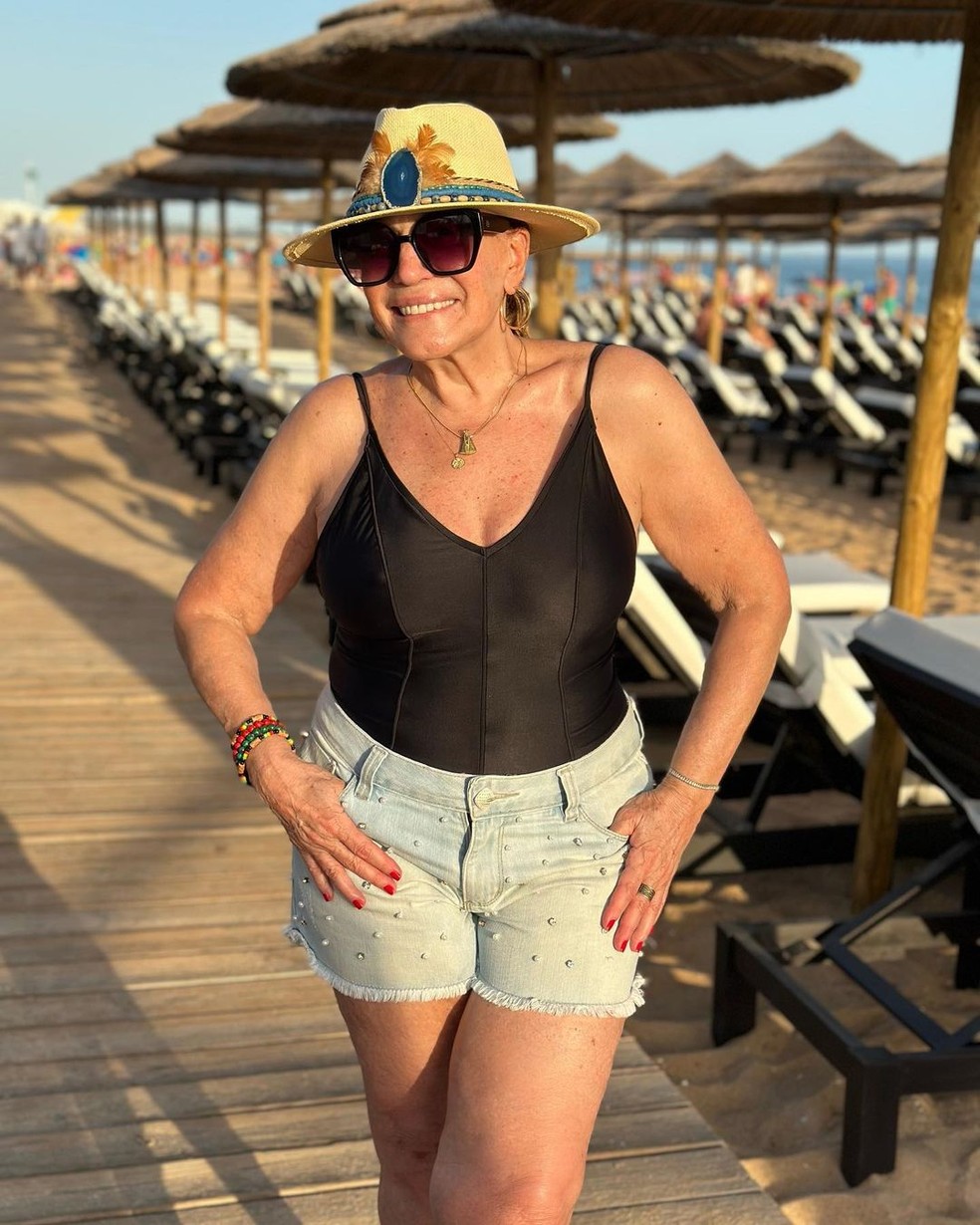 Susana Viera curte praia em Portugal — Foto: Instagram / Reprodução
