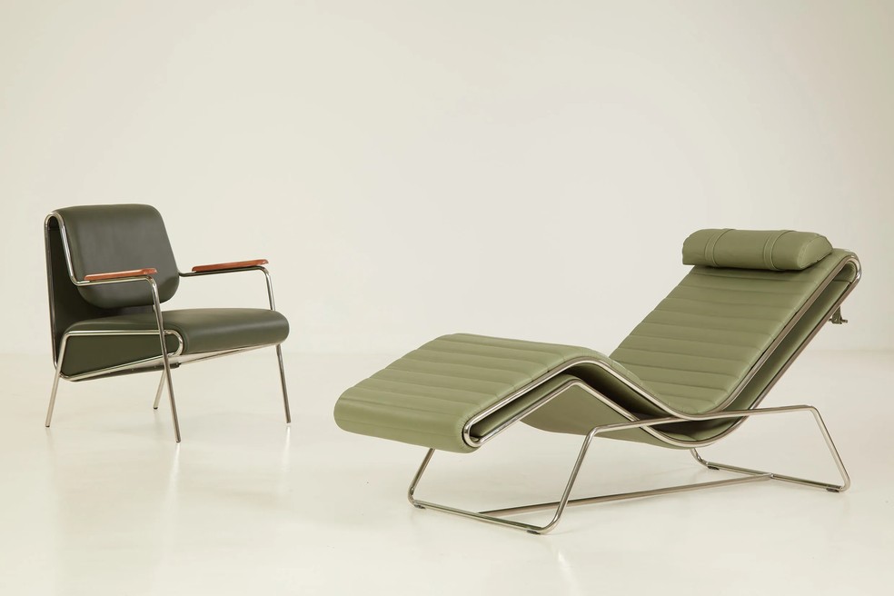 A Chaise Longue "Aor" foi apresentada pelo Projeto Setorial Brazilian Furniture no Salão do Móvel de Milão 2023 — Foto: Divulgação