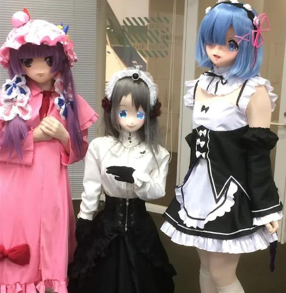 As três irmãs robôs foram inspiradas em animes e viraram garçonetes em projeto japonês (Foto: MaSiRo Project / Reprodução) — Foto: Casa e Jardim