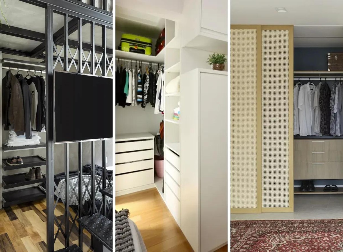 Mini closet: 10 projetos com boas soluções para pequenos espaços