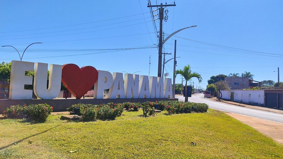 A cidade de Panamá, em Goiás, homenageia a um casal de panamenhos que ali viveu — Foto: Prefeitura de Panamá / Divulgação