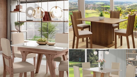 Mesa de quatro cadeiras para sala de jantar: confira opções de conjuntos!