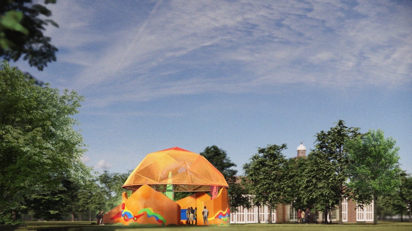 Pavilhão geodésico colorido de Lego será instalado ao lado do Serpentine