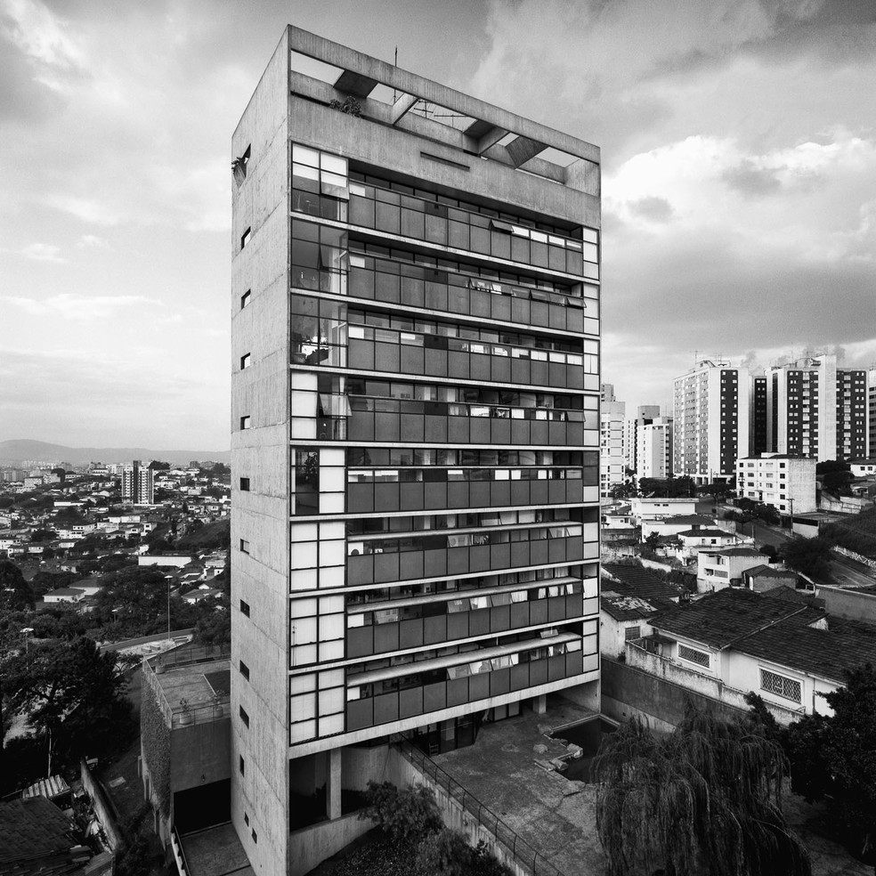O Edifício Jaraguá de Paulo Mendes da Rocha é outro símbolo da arquitetura brutalista em São Paulo — Foto: Nelson Kon / Divulgação