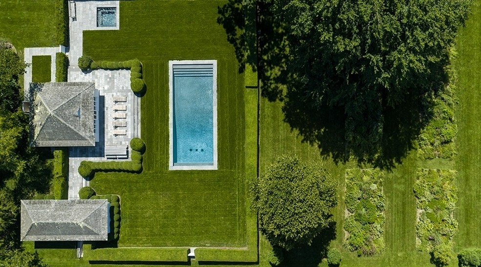 Imagens áreas da nova propriedade de Tom Ford nos Hamptons — Foto: Stephen Kent Johnson / OTTO / Reprodução