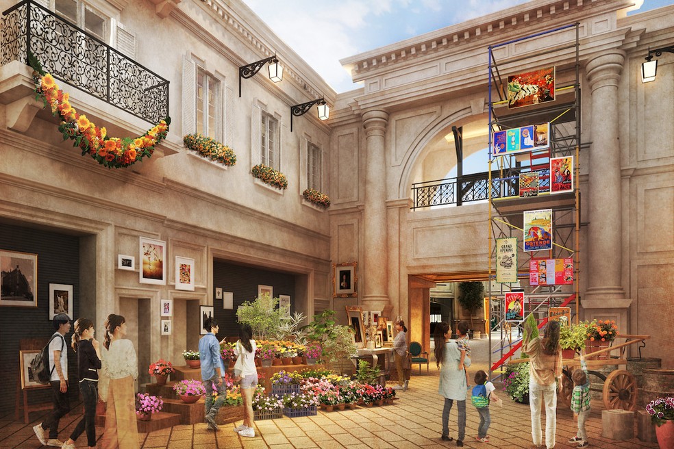 O design do interior do parque será inspirado em cidades europeias — Foto: Katana / Divulgação