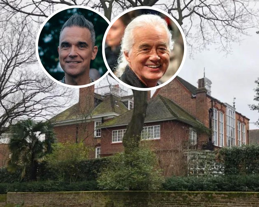 Robbie Williams e Jimmy Page brigam por construção em mansão em Londres