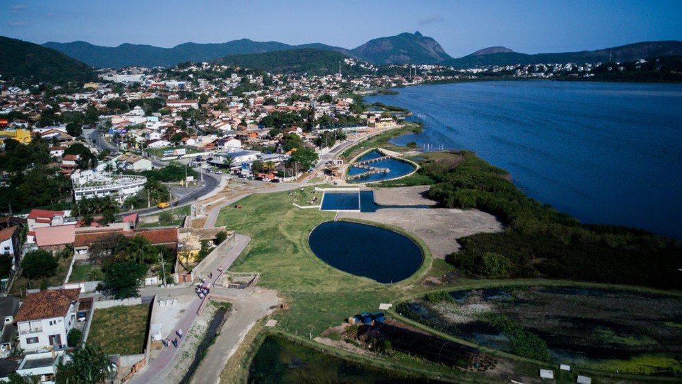 Vista aérea do Parque Orla Piratininga, ainda em construção em Niterói, no Rio de Janeiro — Foto: Prefeitura de Niterói / Divulgação