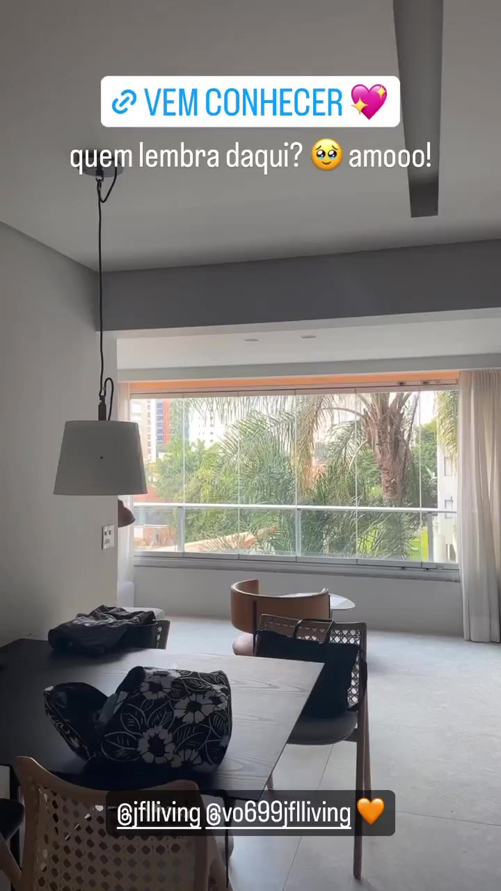 Jade Picon em apartamento no estilo "long stay" — Foto: Reprodução/Instagram